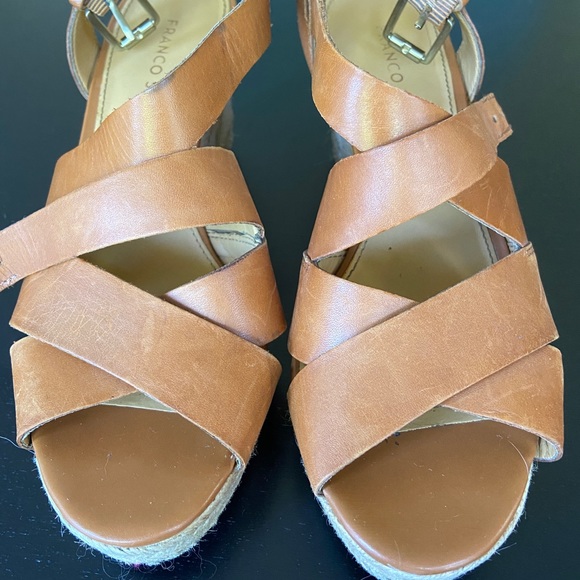 Franco Sarto Leather Wedge Sandals. Size 7. - Picture 7 of 7